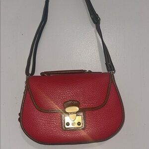 Red Leather Shoulder Bag